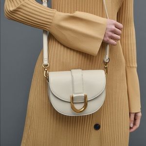 New Charles Keith Gabine Mini Shoulder Bag With Crossbody Strap in Cream